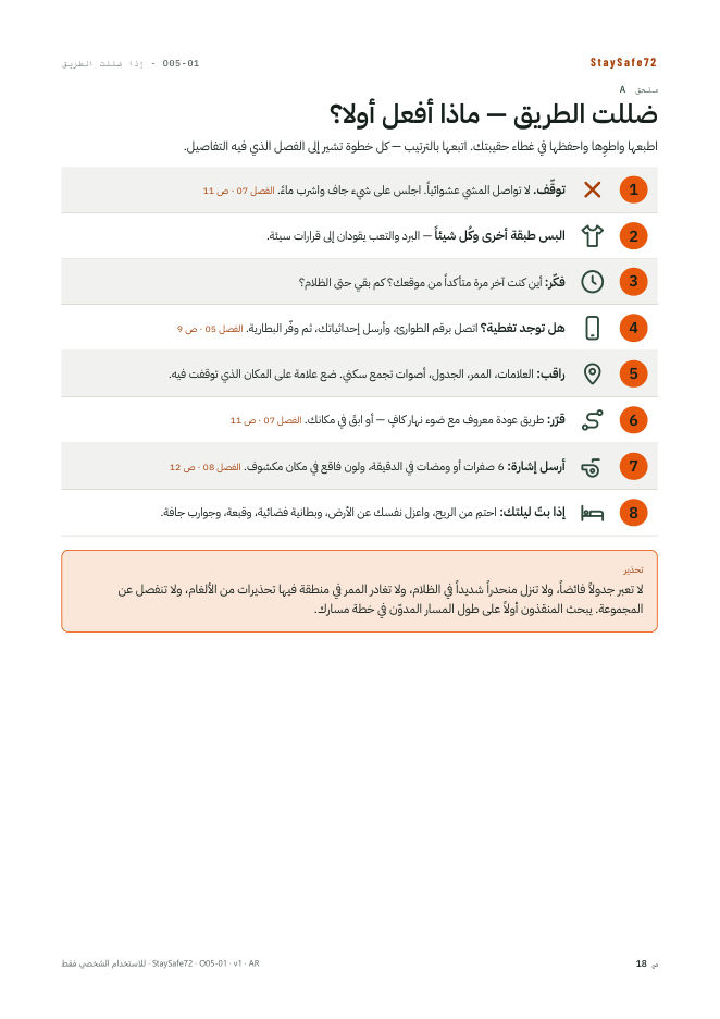 ضللت الطريق — ماذا أفعل أولا؟
