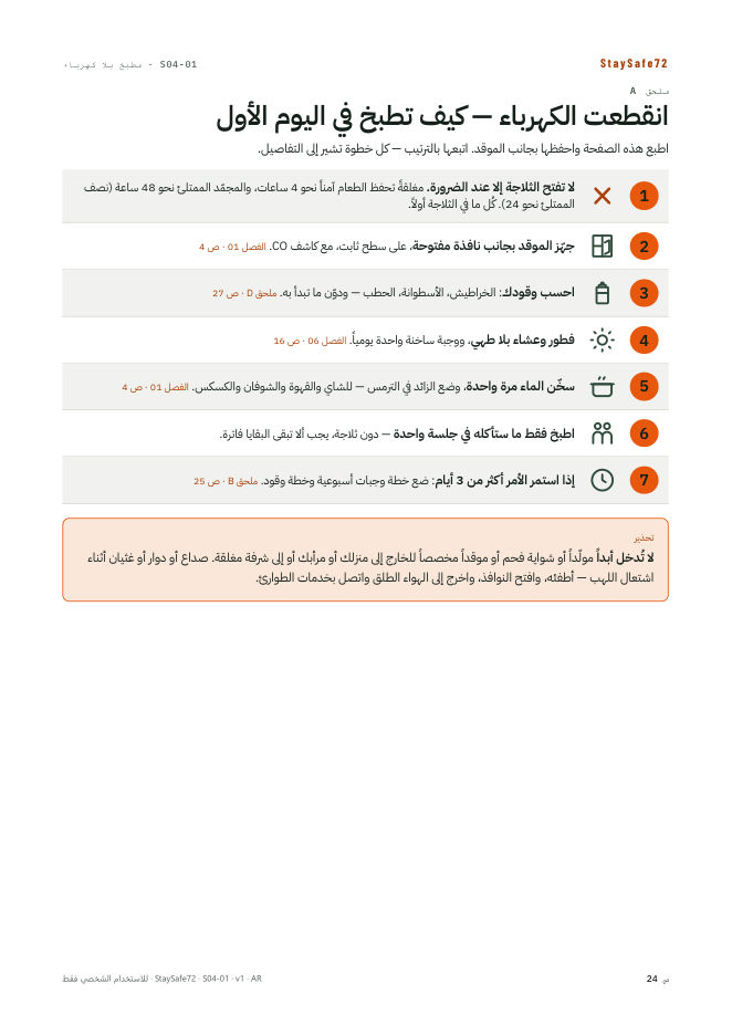 انقطعت الكهرباء — كيف تطبخ في اليوم الأول