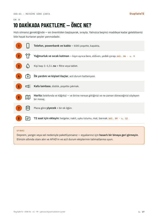 10 dakikada paketleme — önce ne?